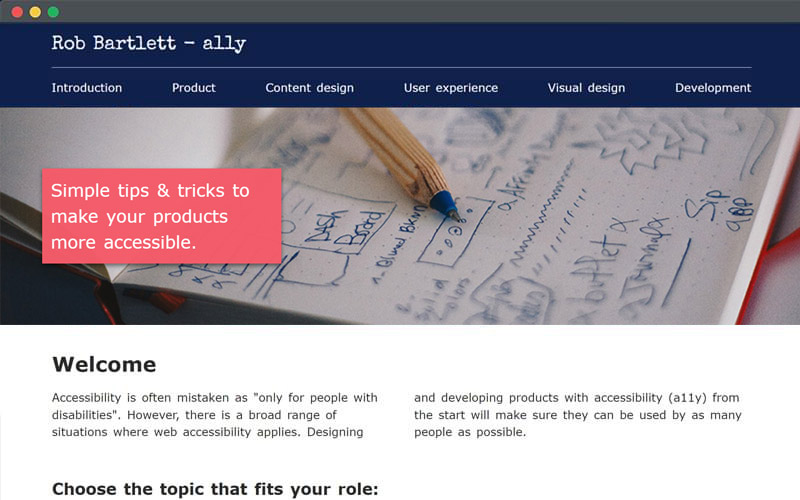 Accessibility Guidance website